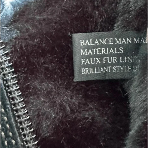 Brilliant Womens Size 8 Black Suede Leather Ankle Snow Boots Zipper Winter - Picture 8 of 12